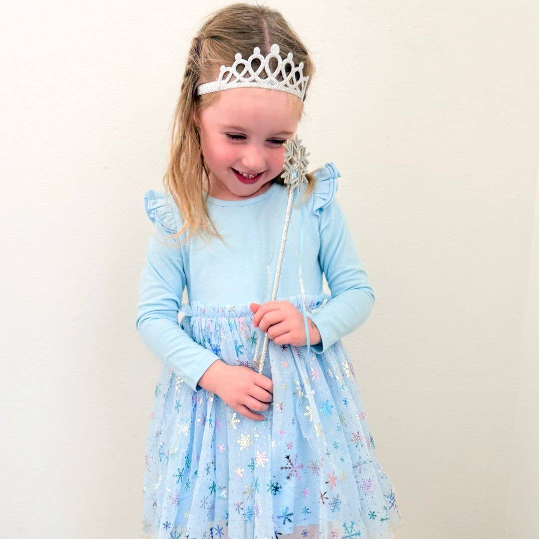 Snow Princess Sleeve Tutu Dress
