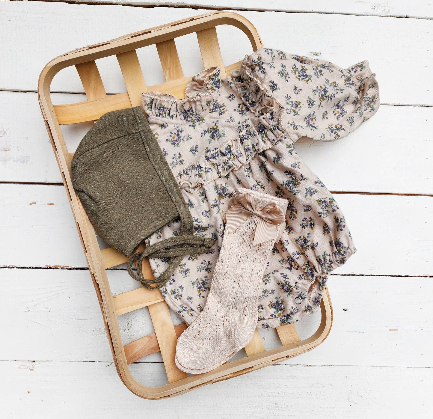 Viola Bubble Romper w/Headbow