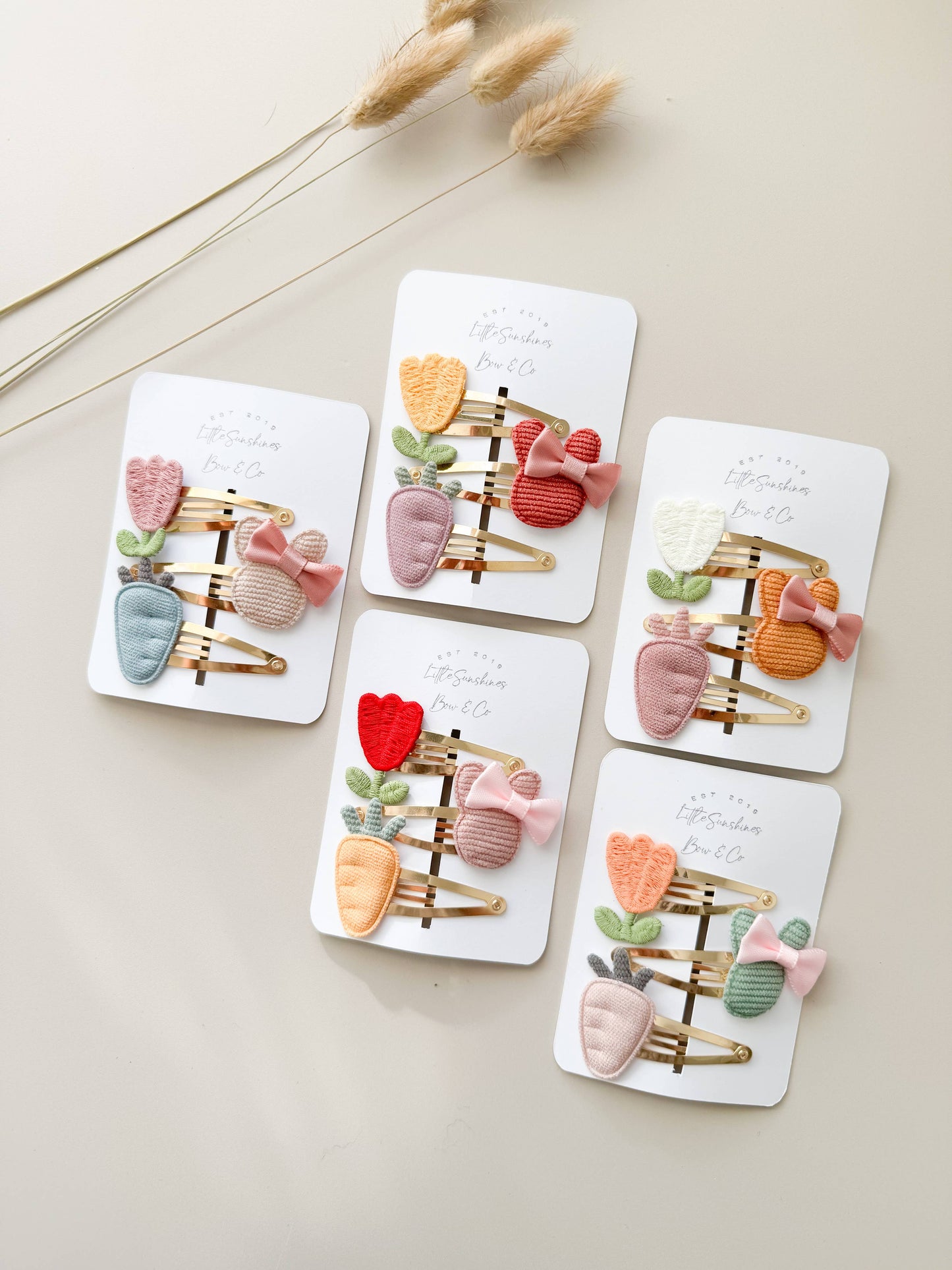 Easter Hair Clips- Set of 3