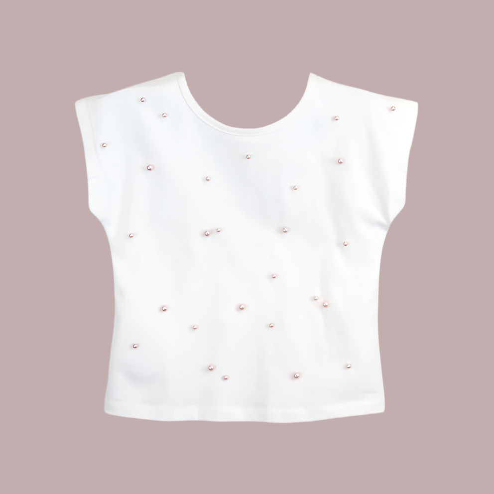 Pearl Tee w/ Lace Back