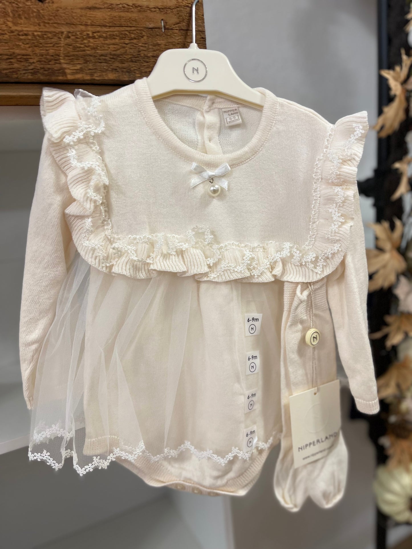 Cream Baby Girl Outfit