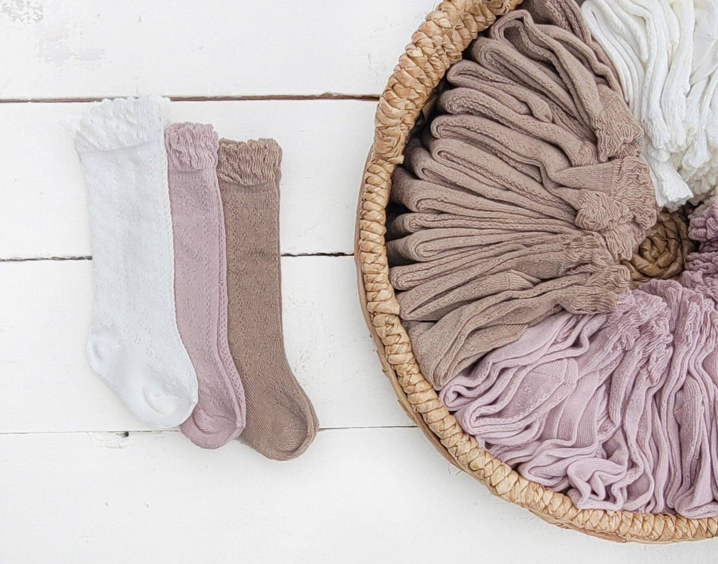 Bella Knit Lace Knee High Socks