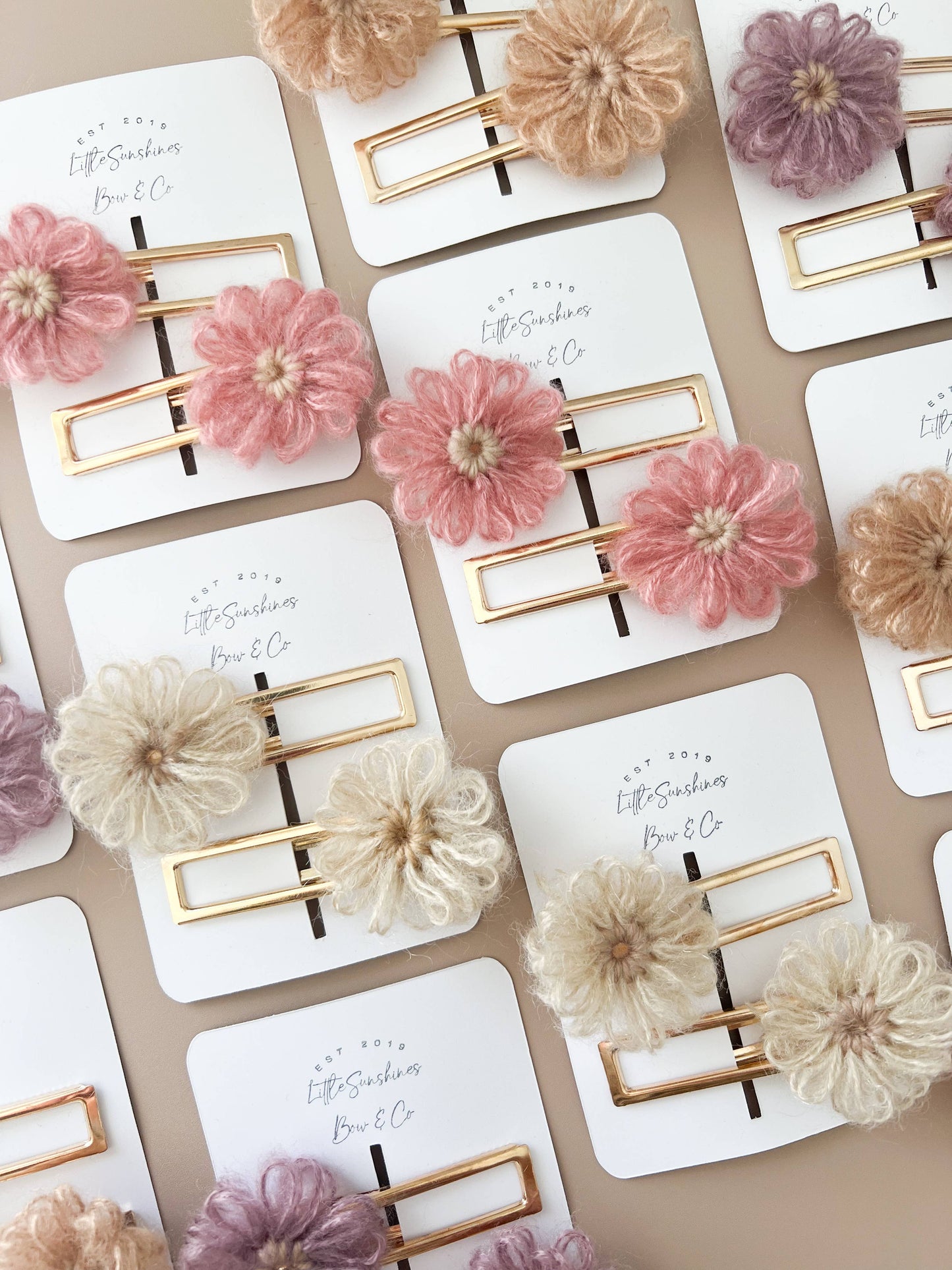 Flower Hair Clips- Set of 2