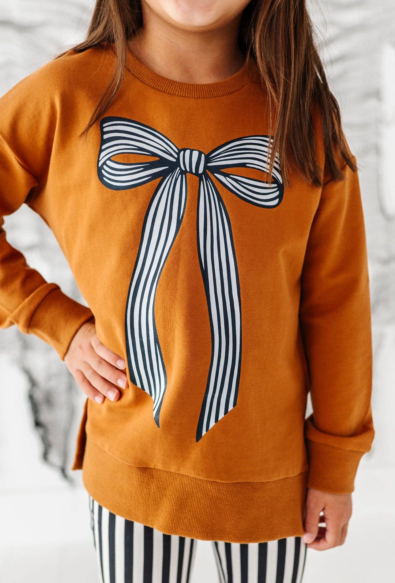 Striped Bow Sweatshirt