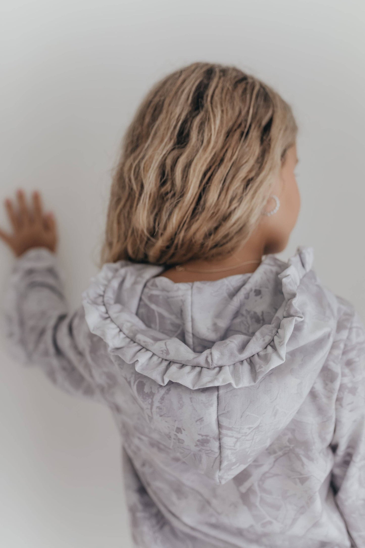 Camo Hooded Ruffle Pocket Lounge Set