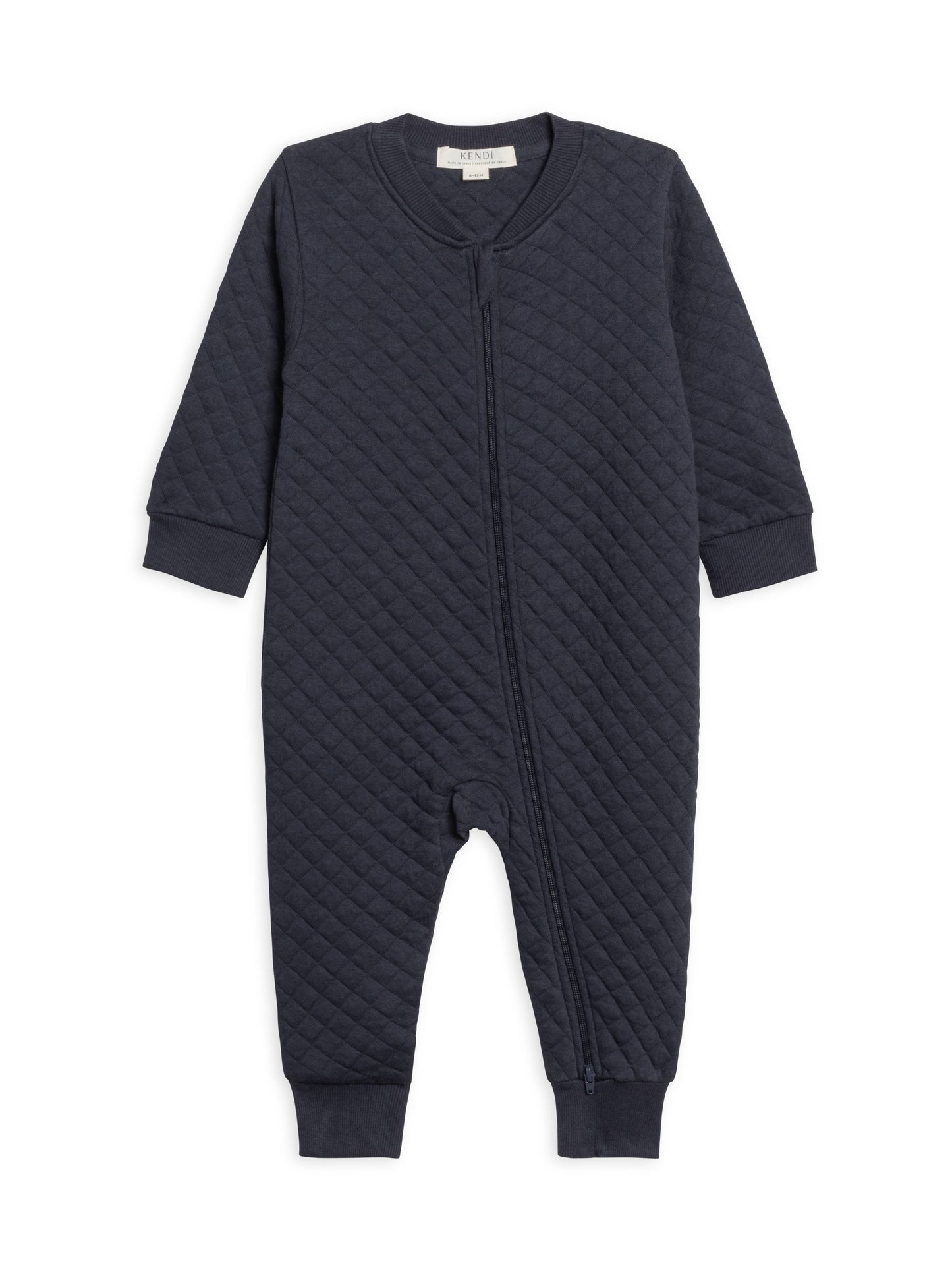 Brighton Quilted Jacquard Romper Navy