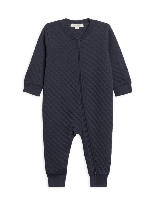 Brighton Quilted Jacquard Romper Navy