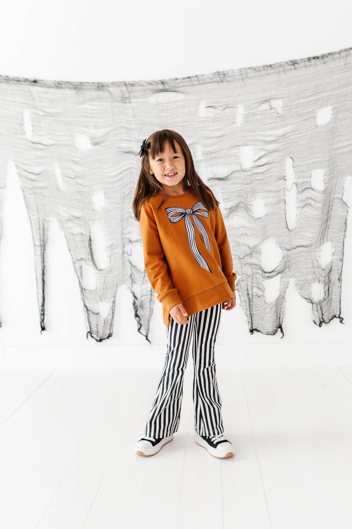 Striped Bow Sweatshirt