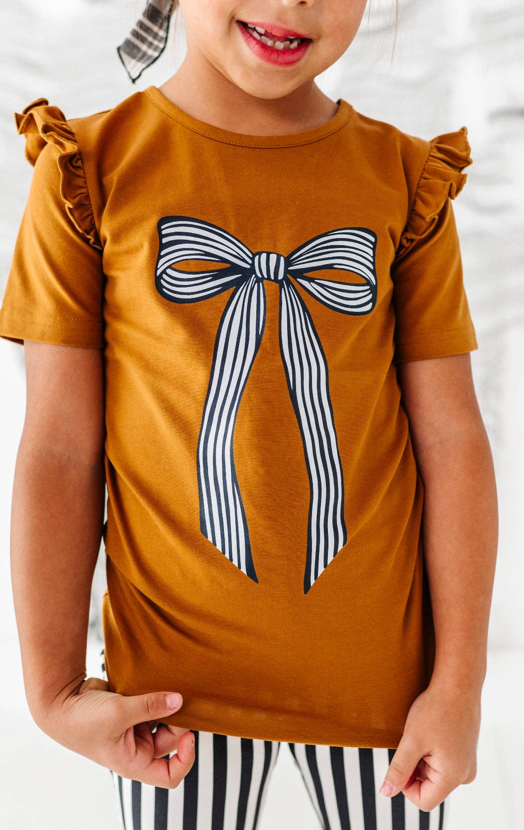 Striped Bow Top