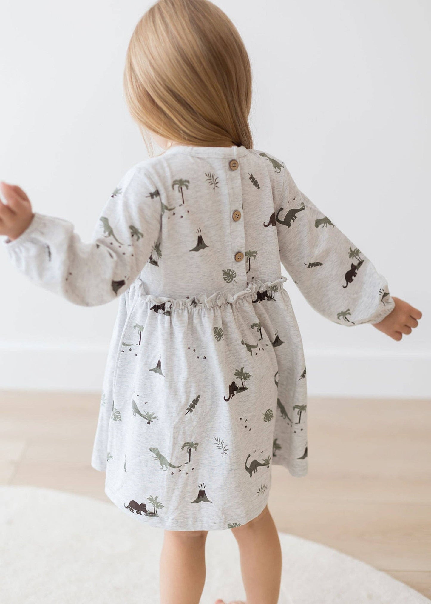 Long Sleeve Jersey Dress Organic Cotton | Dino