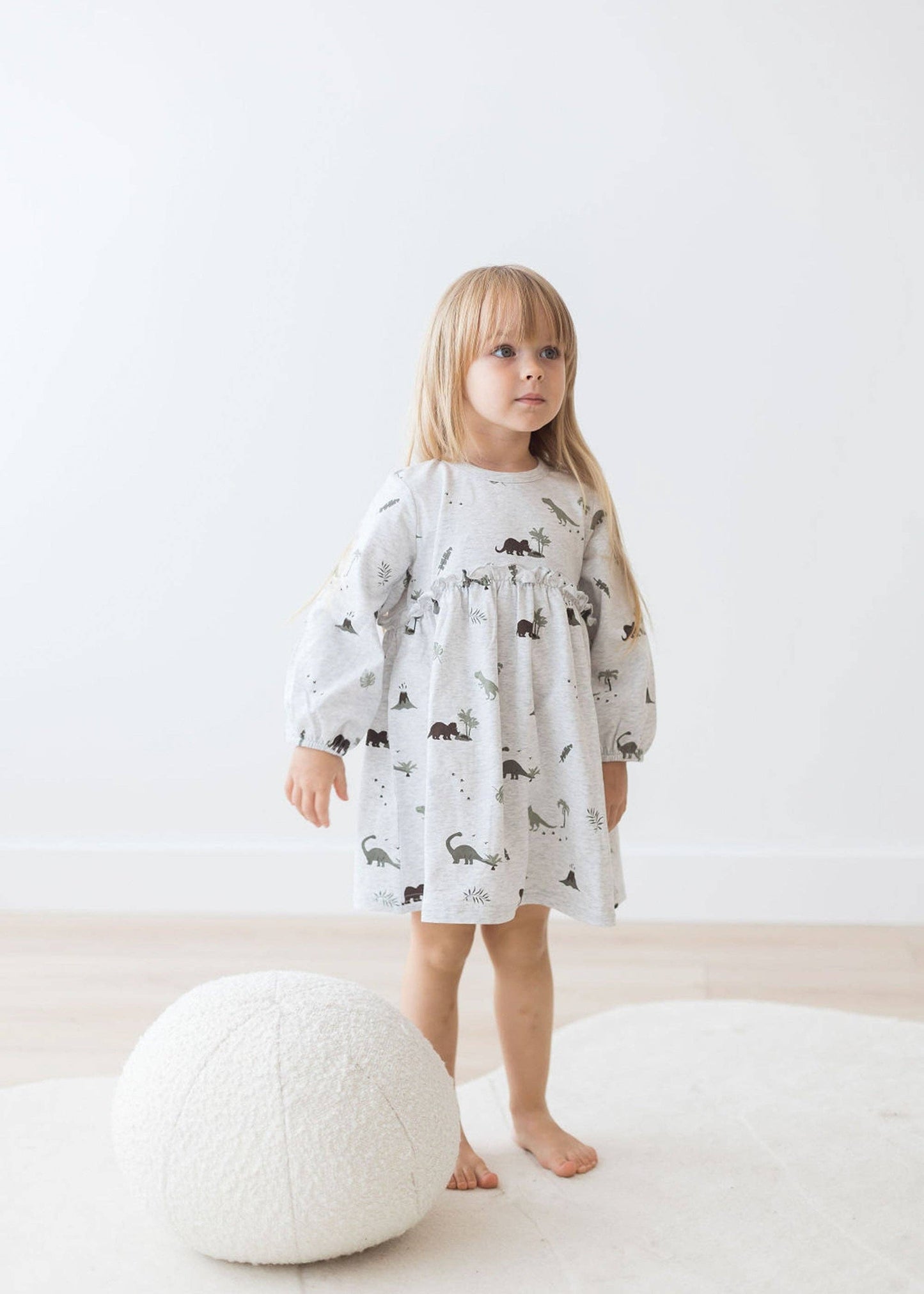 Long Sleeve Jersey Dress Organic Cotton | Dino
