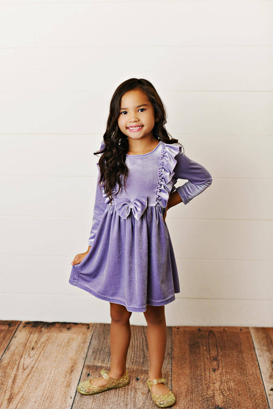 Lavender Velvet Dress