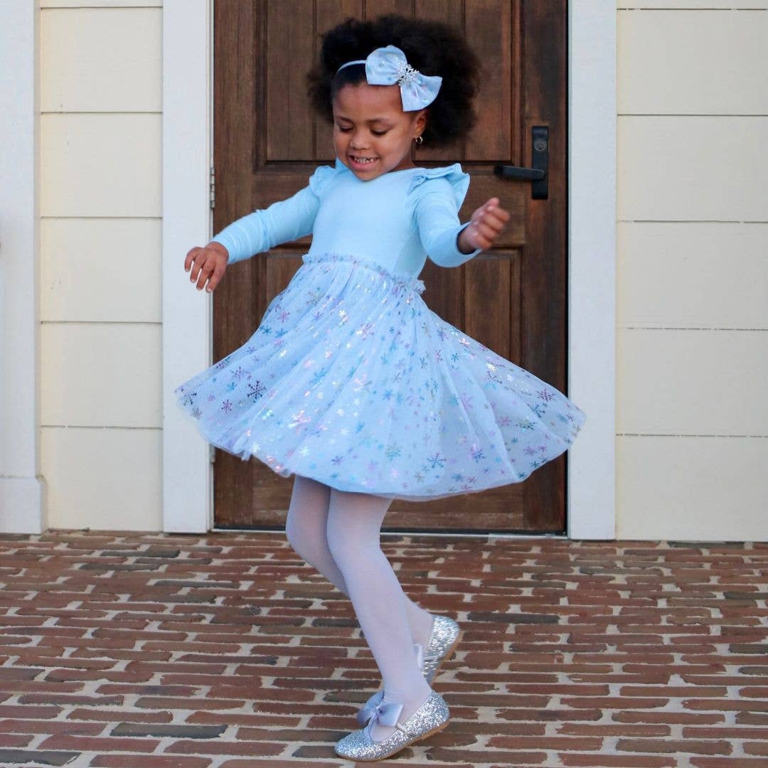 Snow Princess Sleeve Tutu Dress
