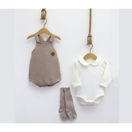 Waffle Knit Baby Outfit (3 Piece Set)