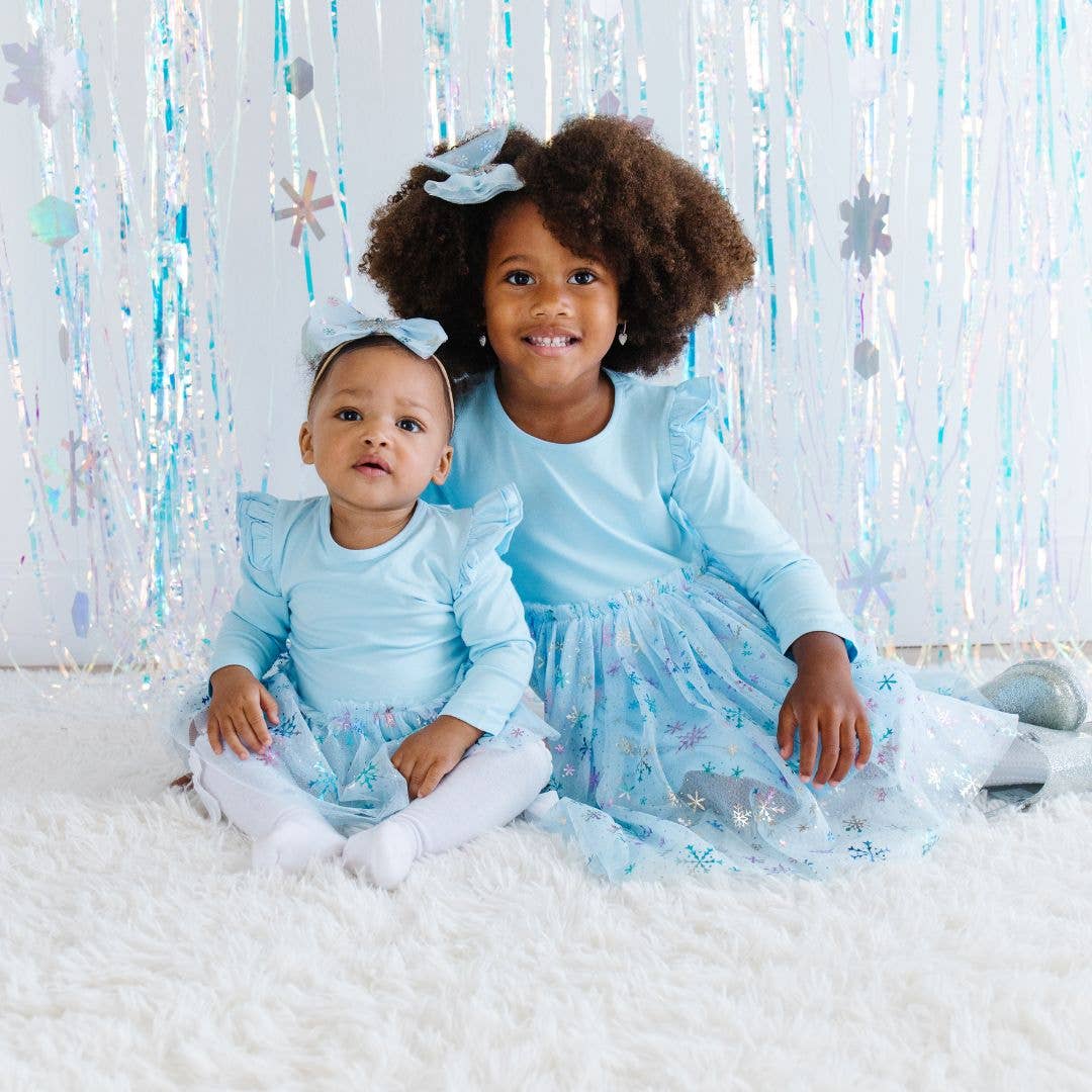 Snow Princess Sleeve Tutu Dress