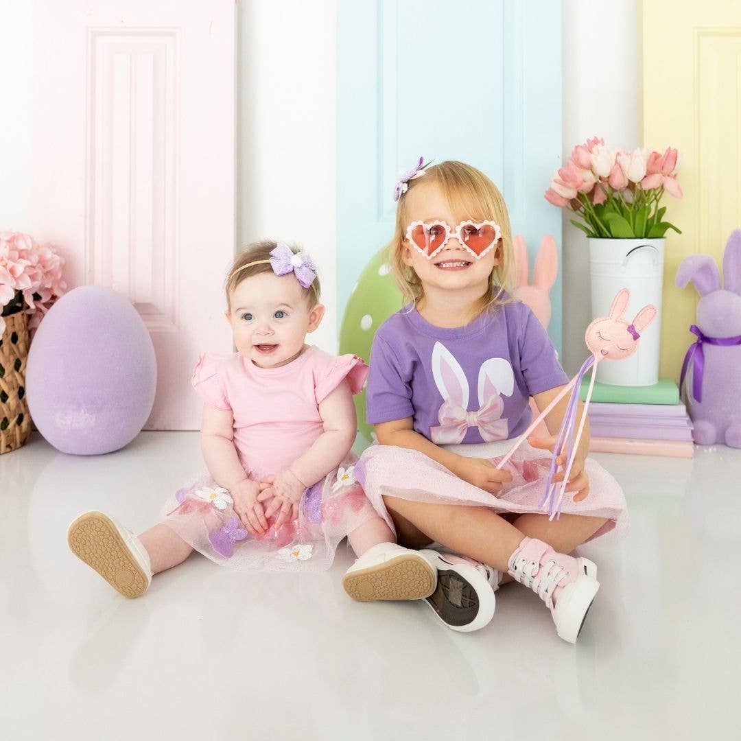 Bunny Bow Sequin Easter Tutu Bodysuit