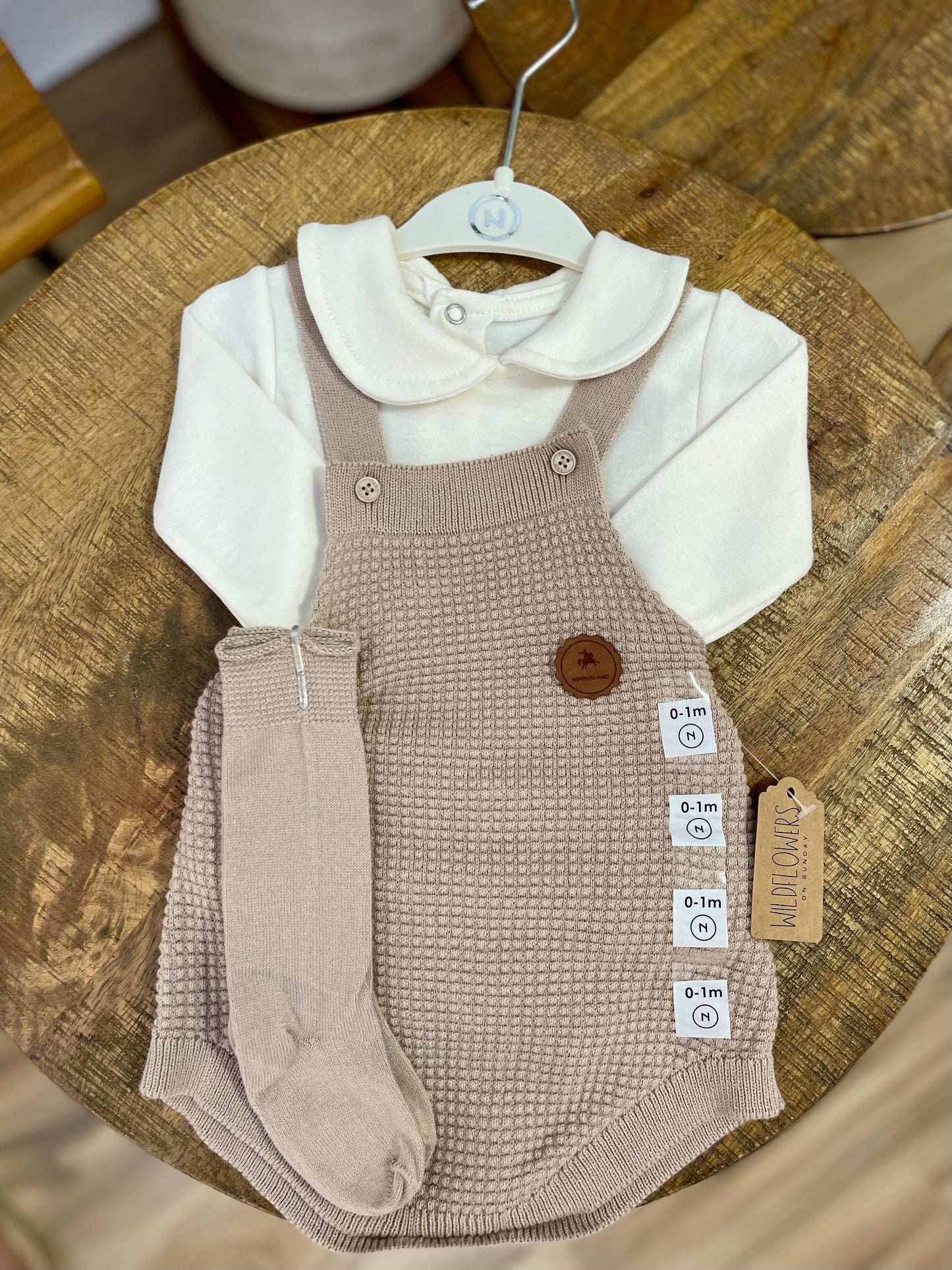 Waffle Knit Baby Outfit (3 Piece Set)