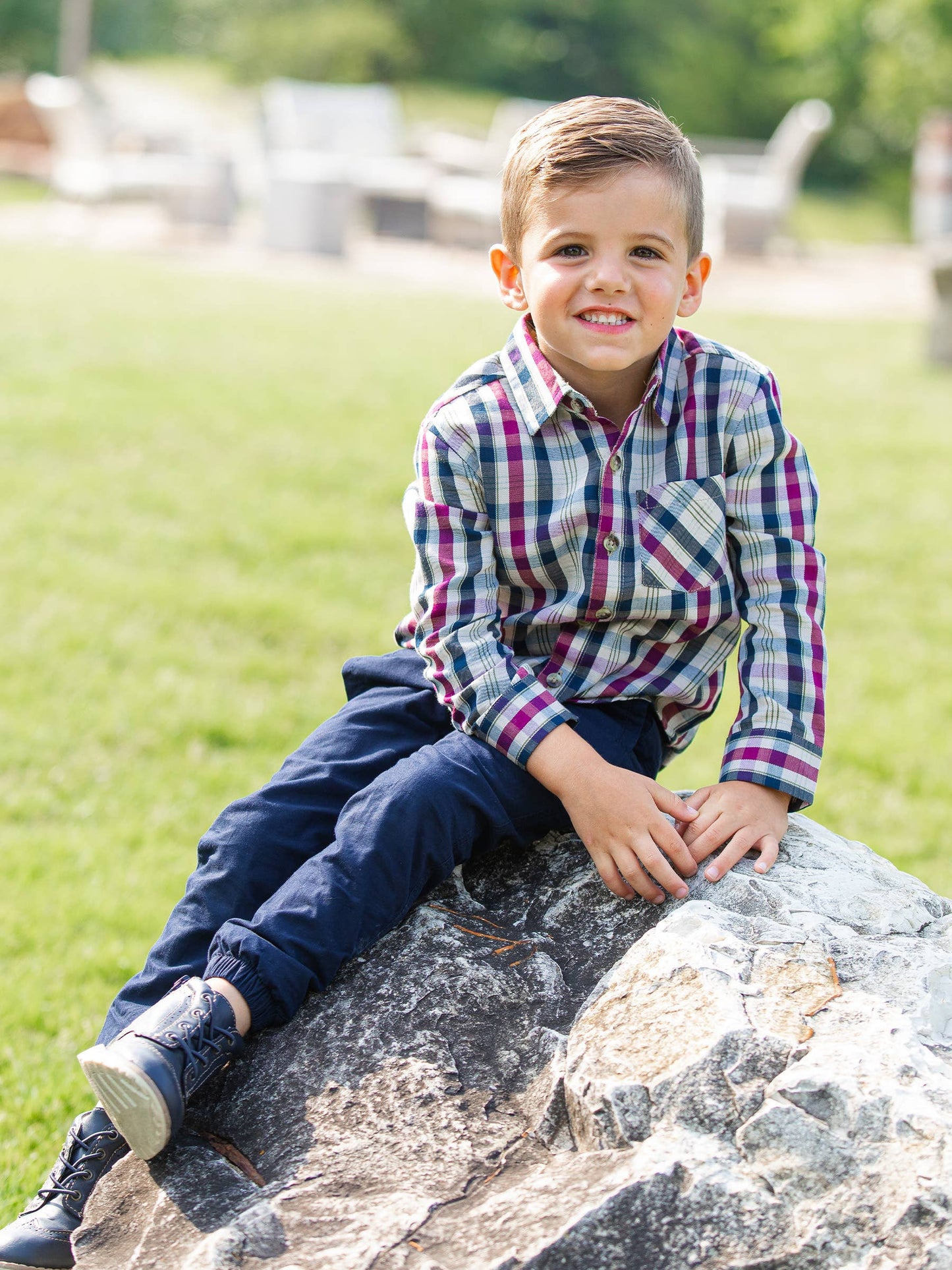 Rowan Plaid Button Down Shirt
