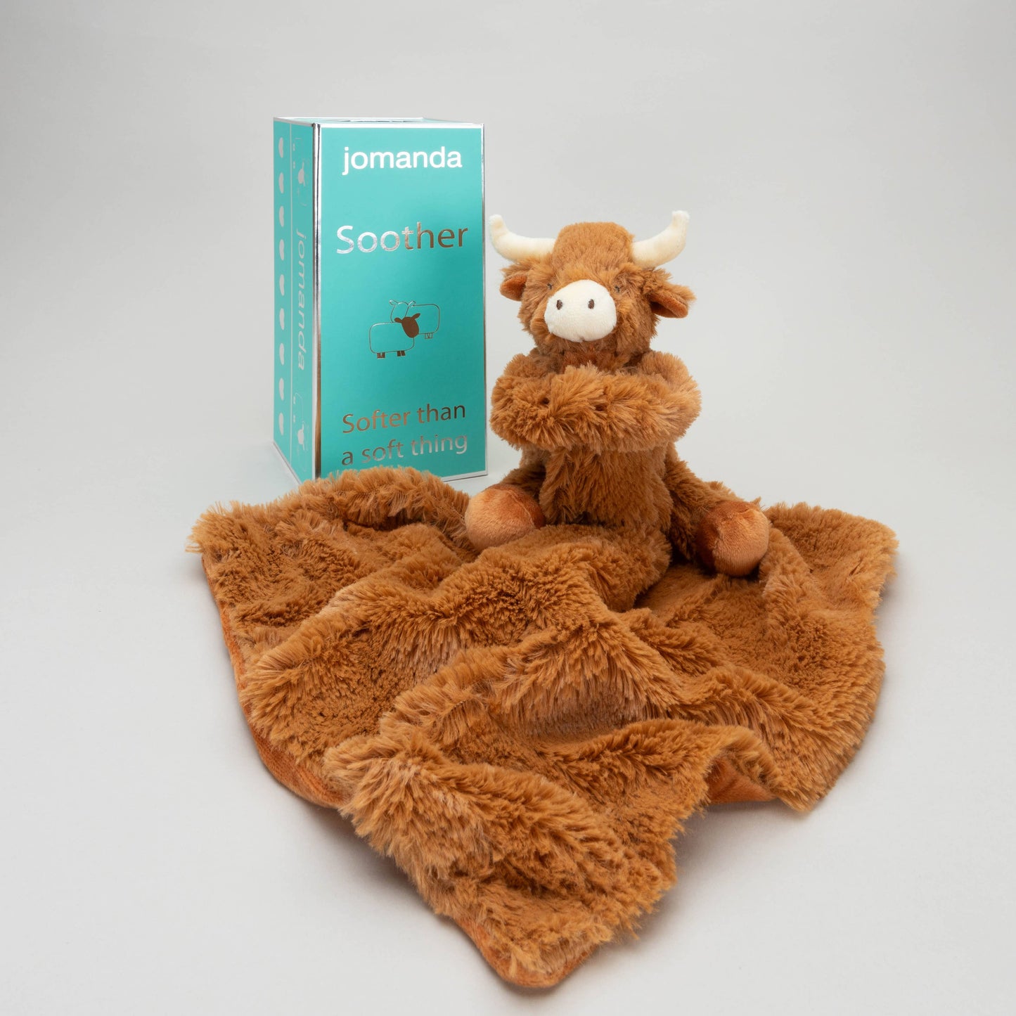 Highland Cow Baby Soft Toy Soother Comforter