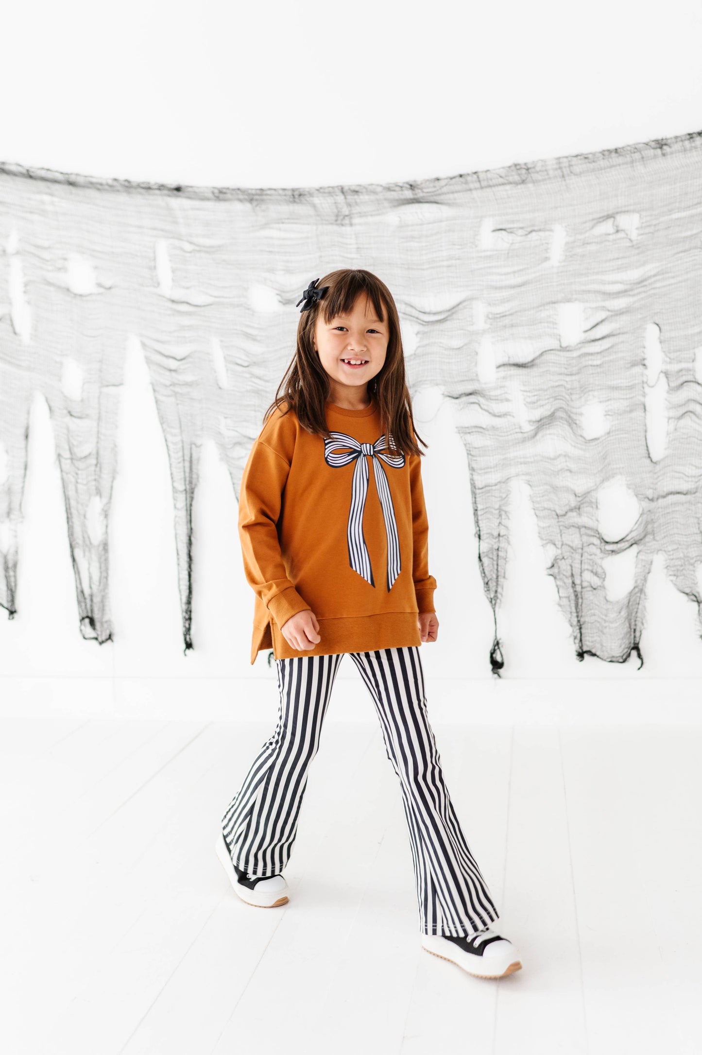 Striped Bow Sweatshirt