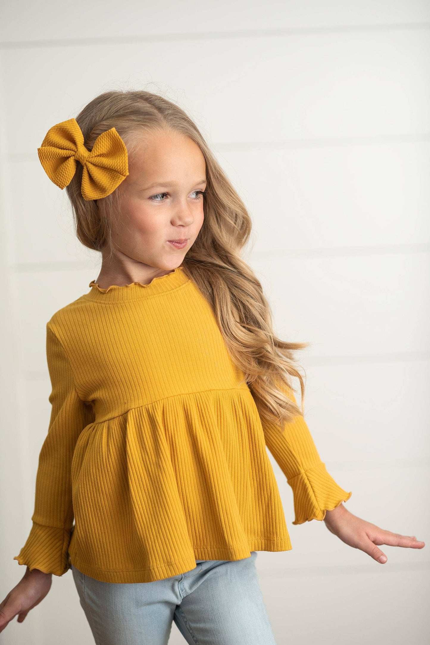 Mustard Ribbed Top