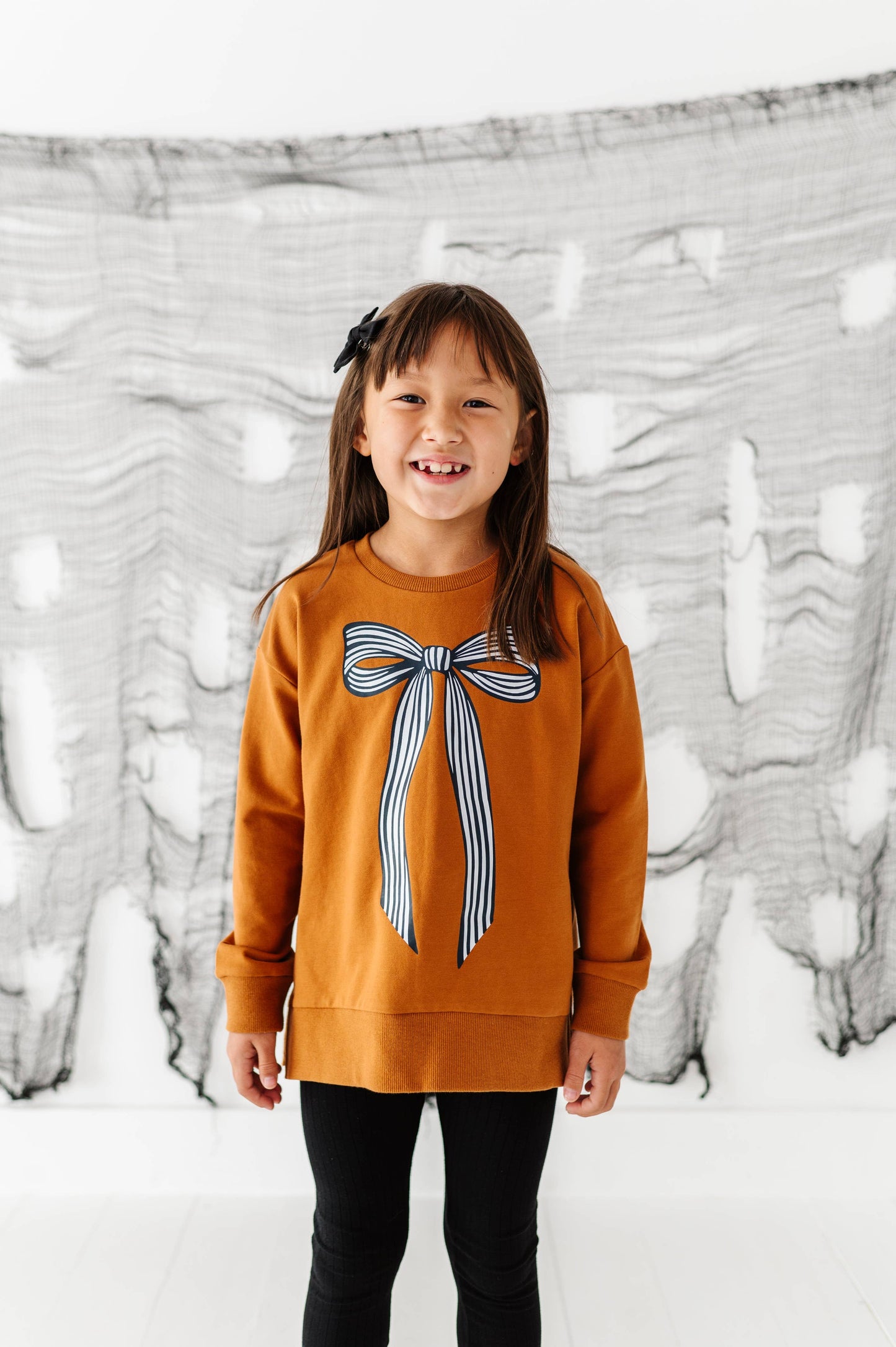 Striped Bow Sweatshirt
