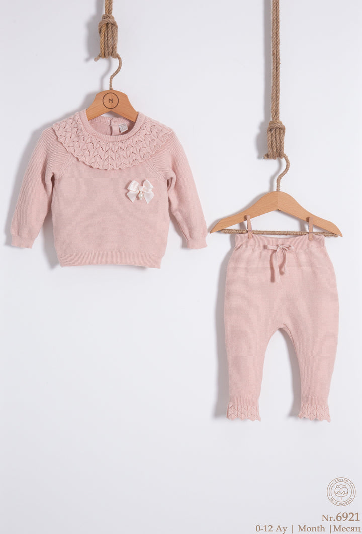 Knitted Baby Set Pink