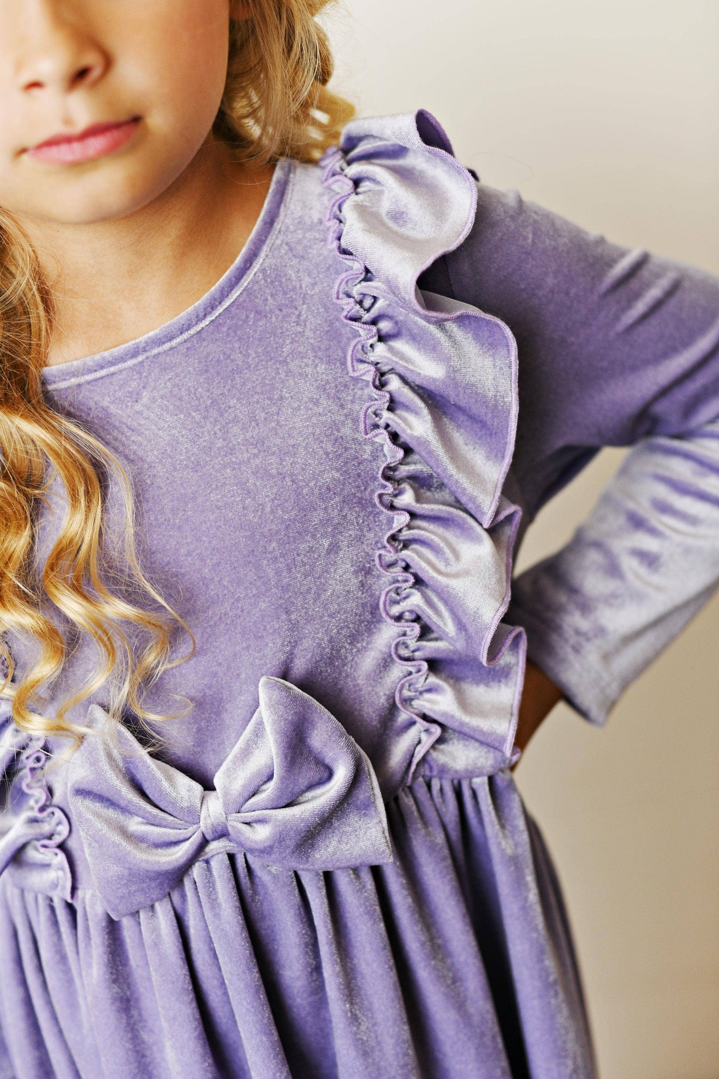 Lavender Velvet Dress