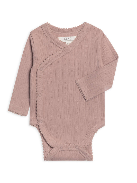 Hilda Pointelle Kimono|Light Mauve
