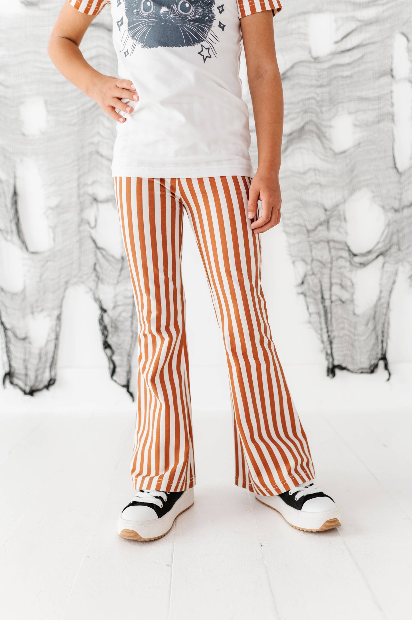 Striped Rust Bell Bottoms