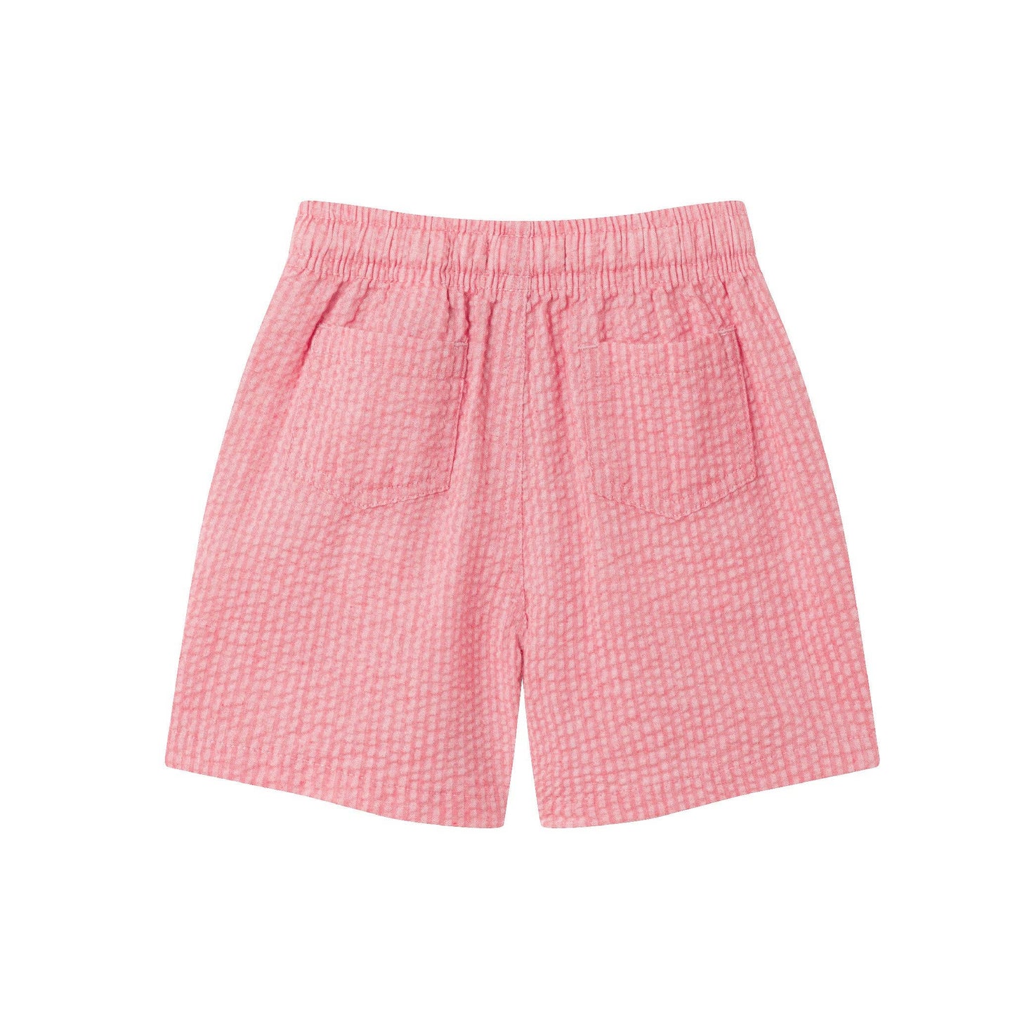 Short Sleeve Short Set | Coral Seersucker