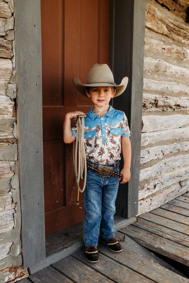 Rodeo Bull Rider Pearl Snap Tee