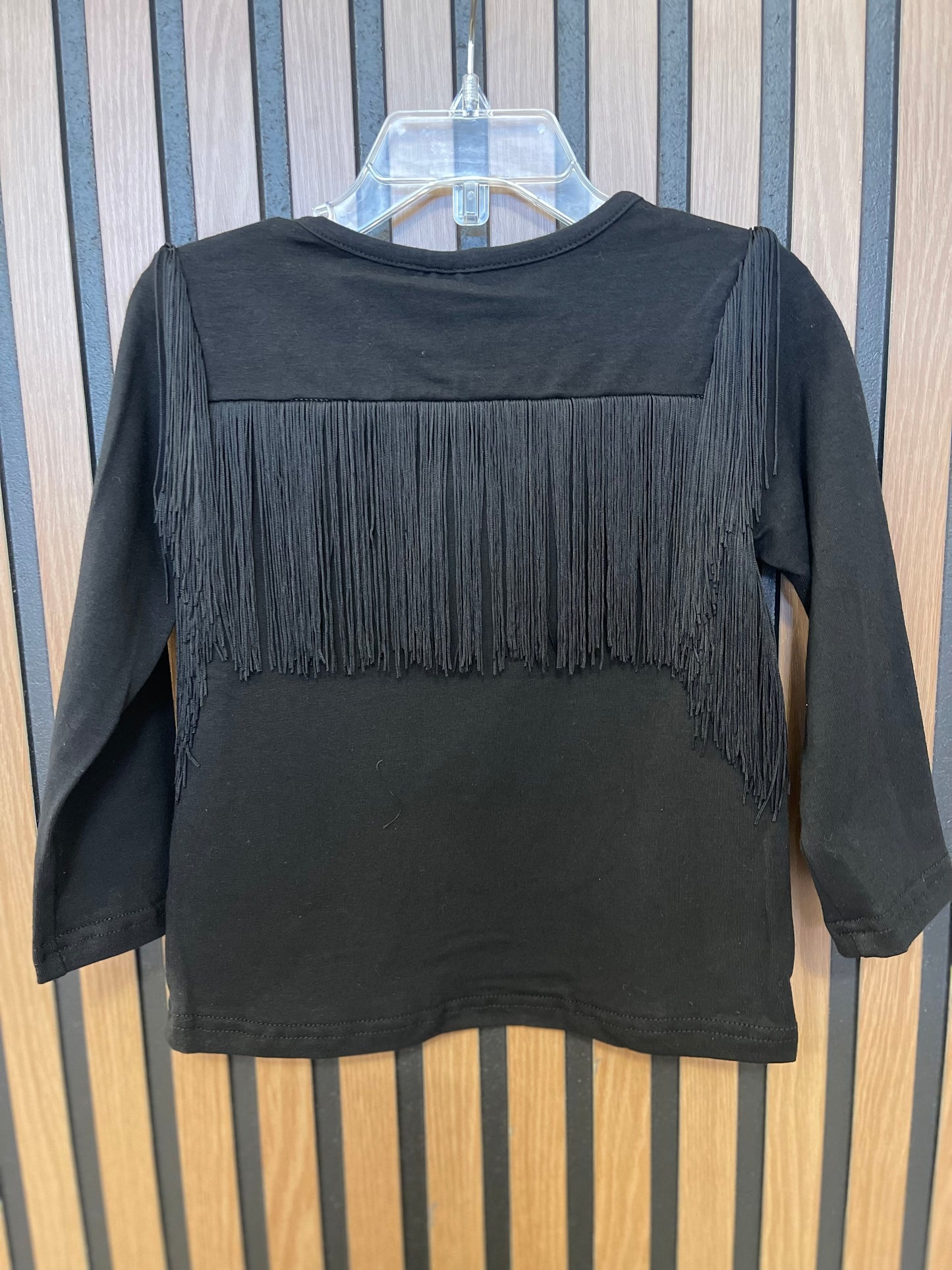 Black Fringe Top