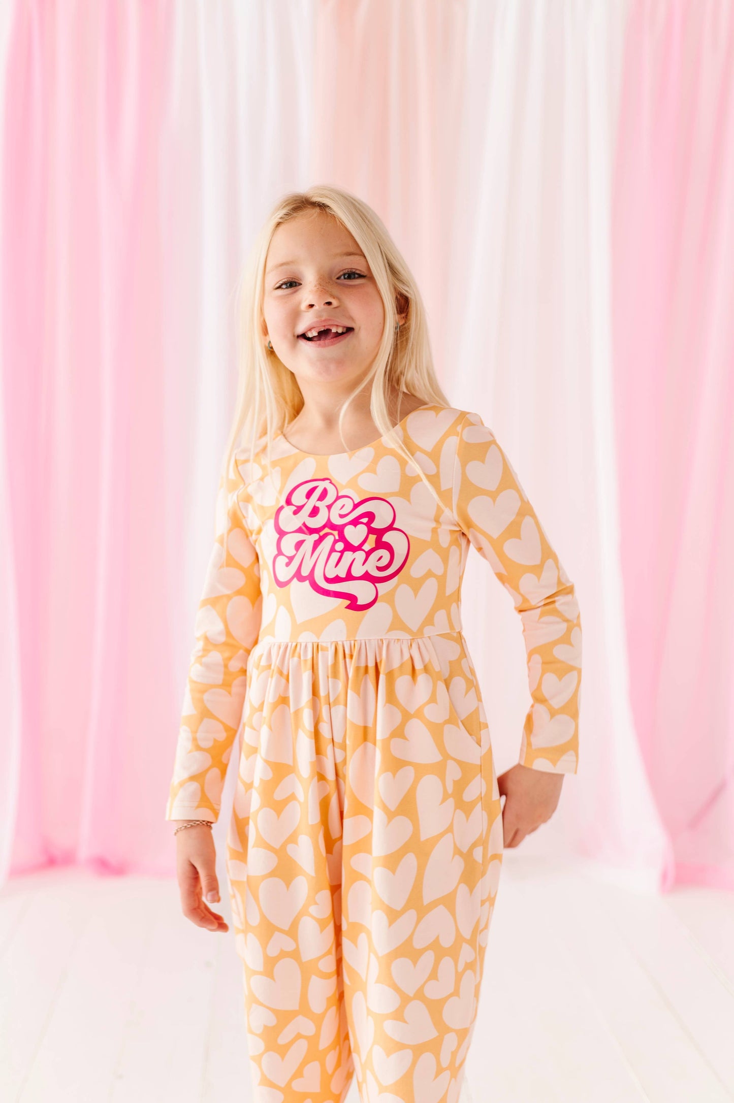 Yellow Hearts Romper
