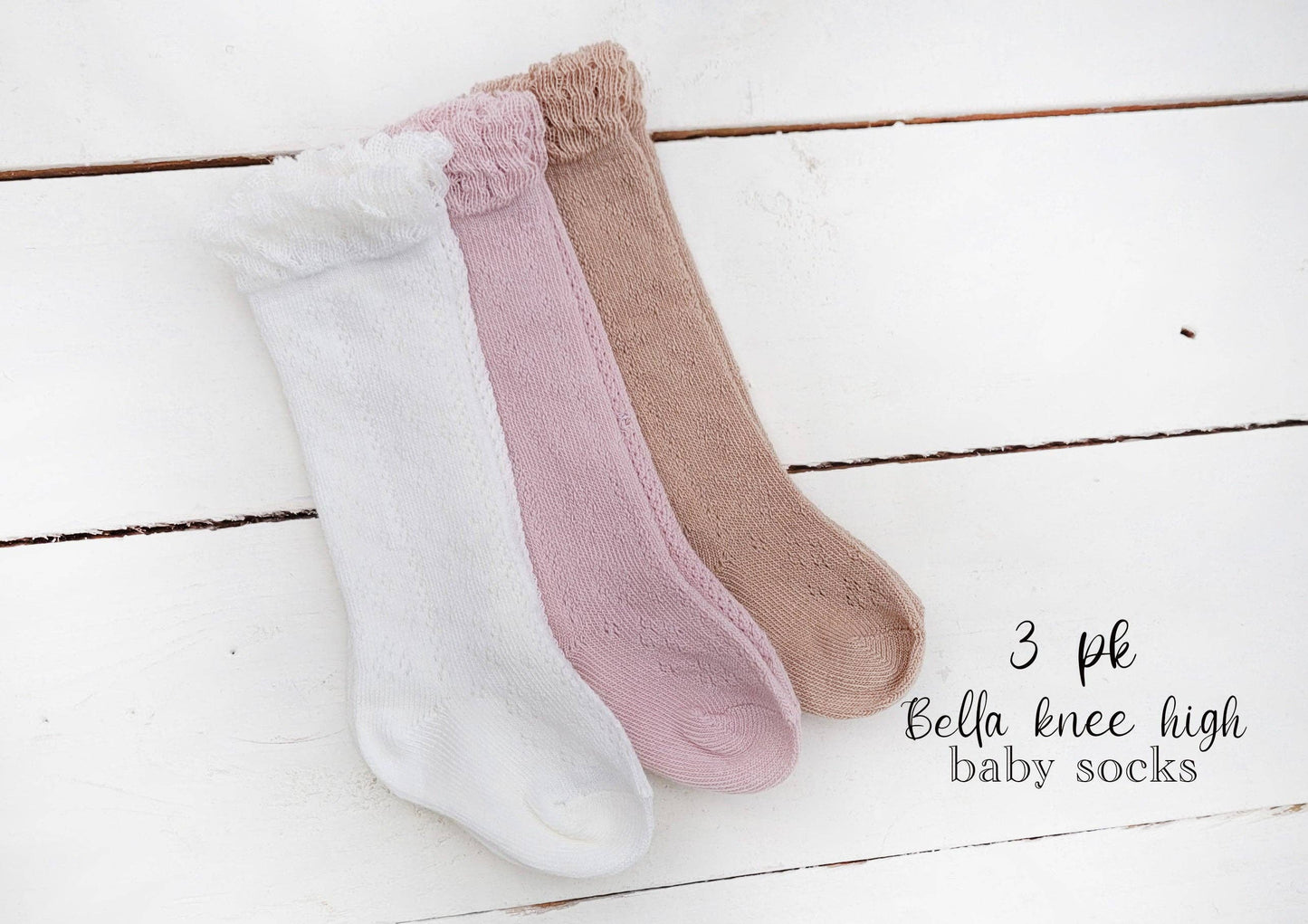 Bella Knit Lace Knee High Socks