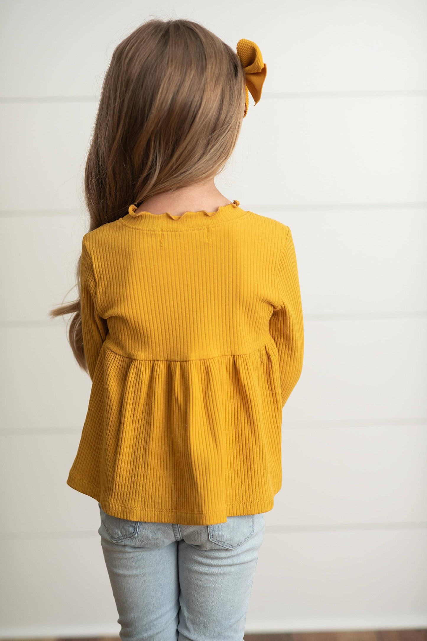 Mustard Ribbed Top