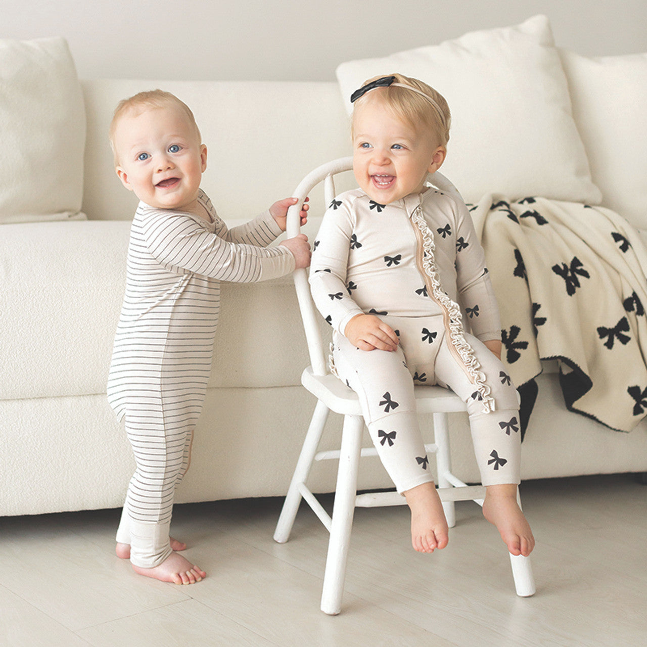 Baby Bow Bamboo Pj's