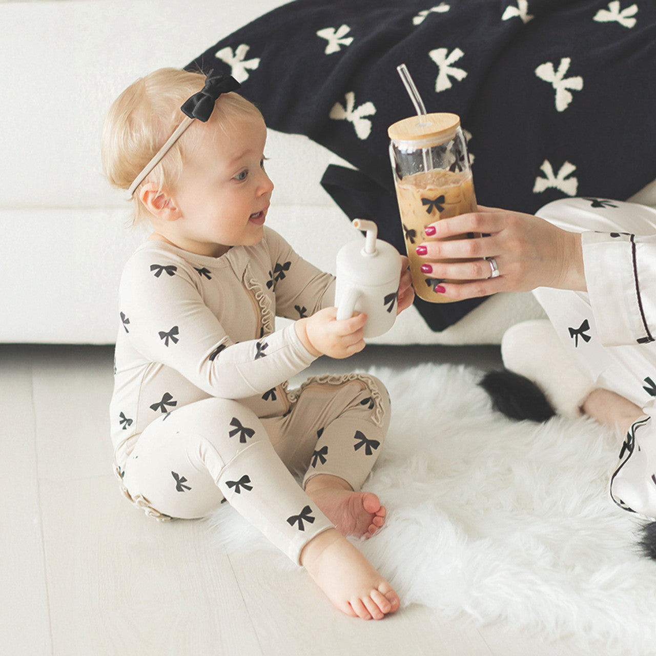 Baby Bow Bamboo Pj's