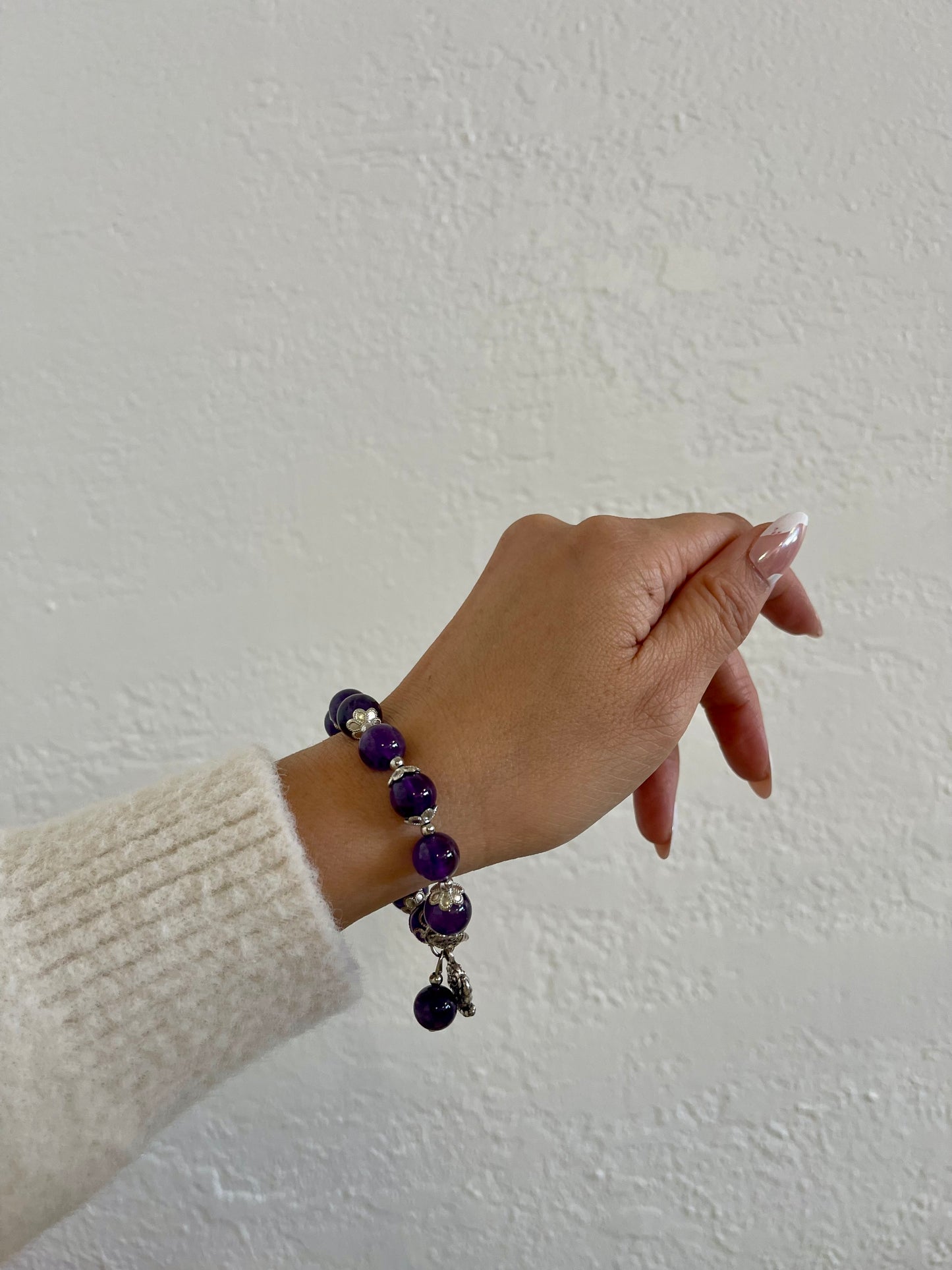 Amethyst Bracelet with Charm