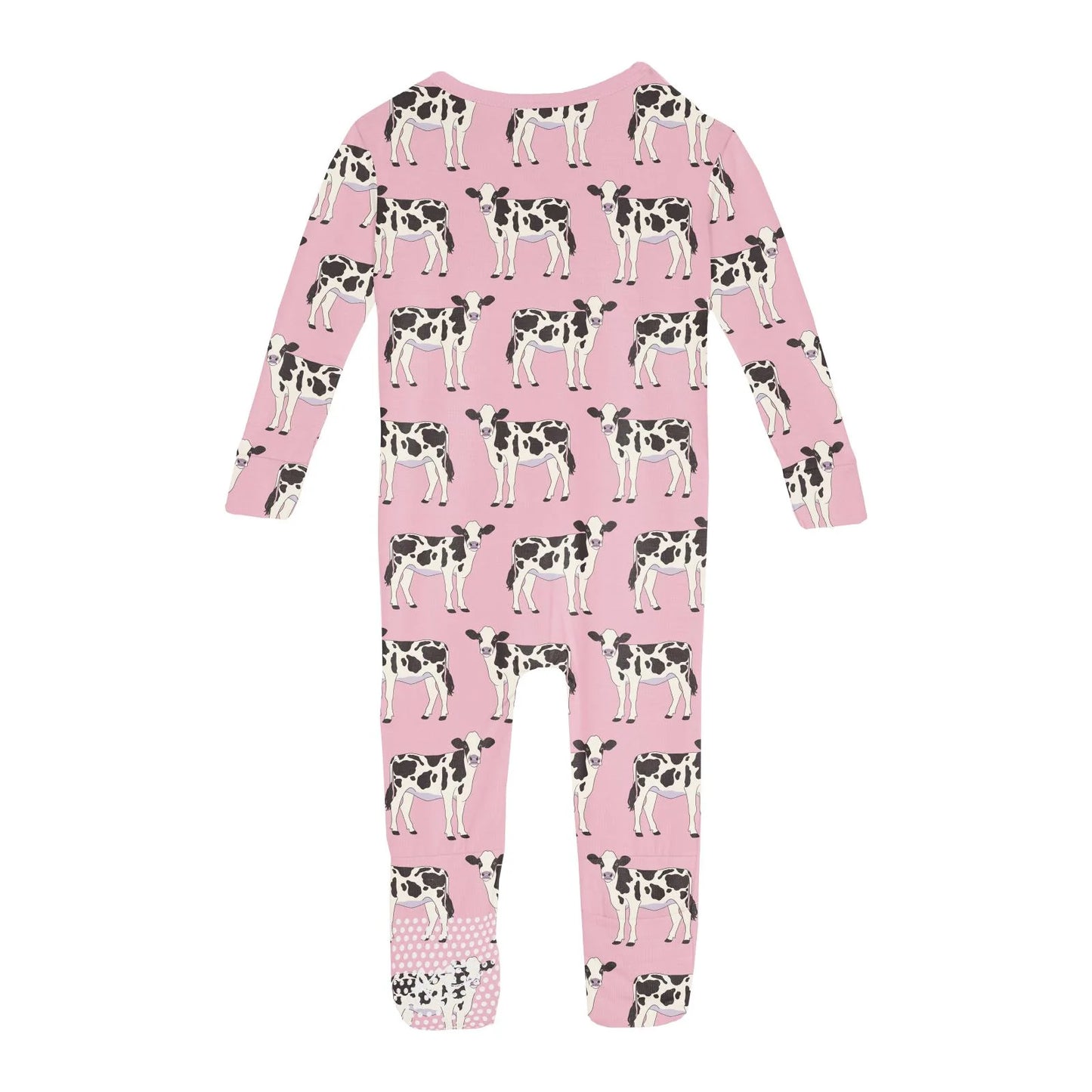 Pink Cows Bamboo Sleeper w/Zipper