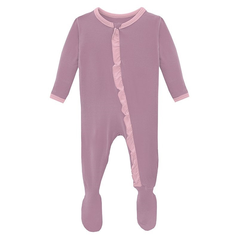 Classic Ruffle Footie w/2 Way Zipper