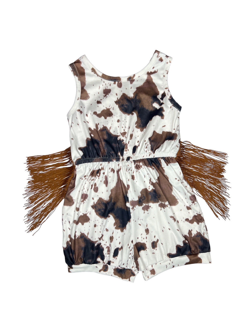 Cowprint Fringe Romper