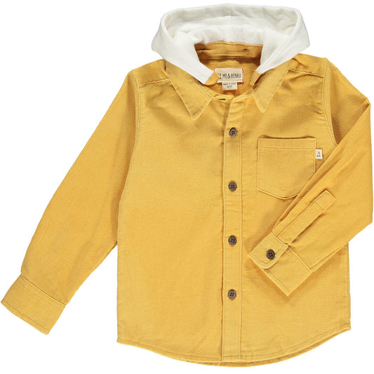 Yellow Corduroy Long Sleeve w/Hood
