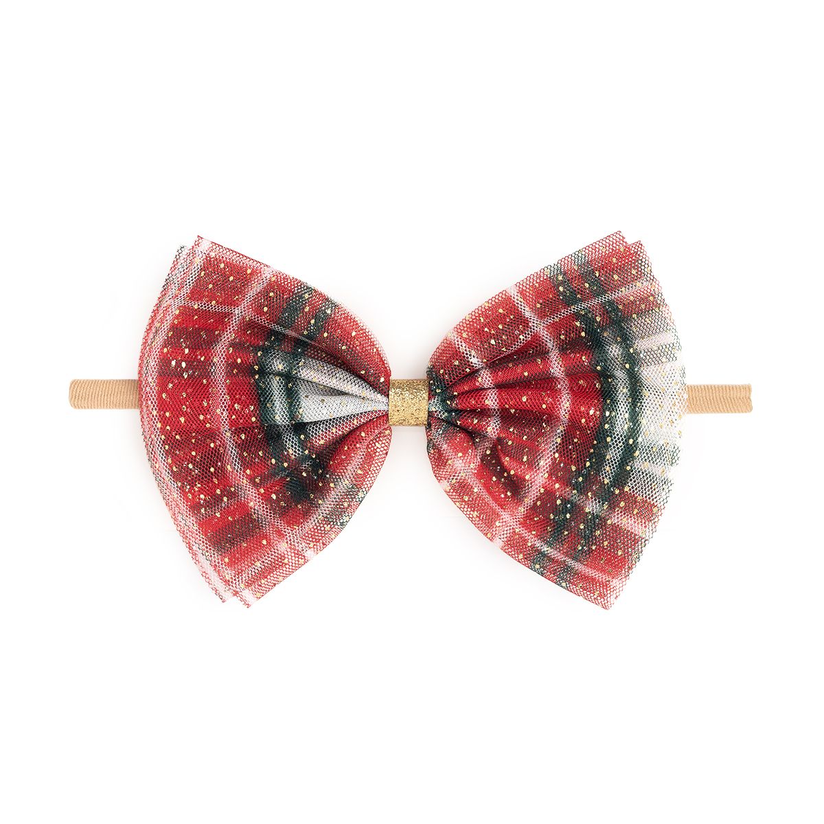Christmas Plaid Tulle Headband