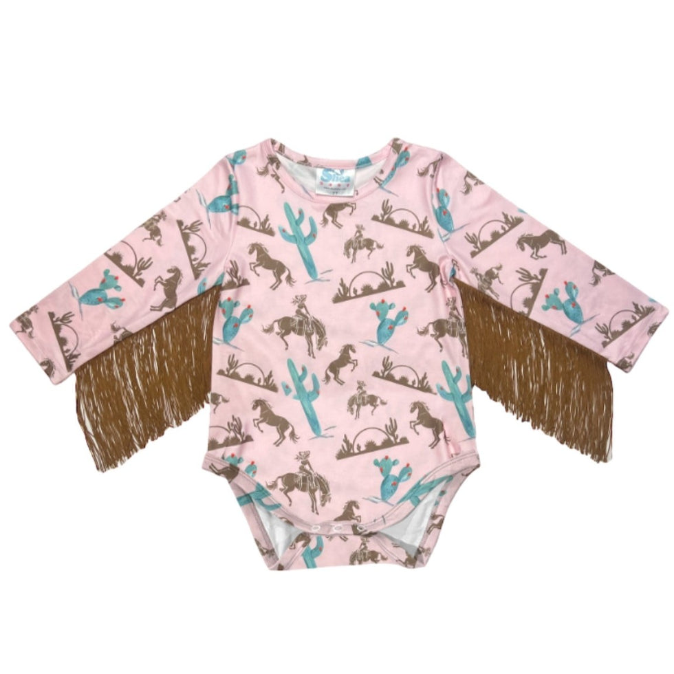 Pink Gettin Fringe (Onesie)