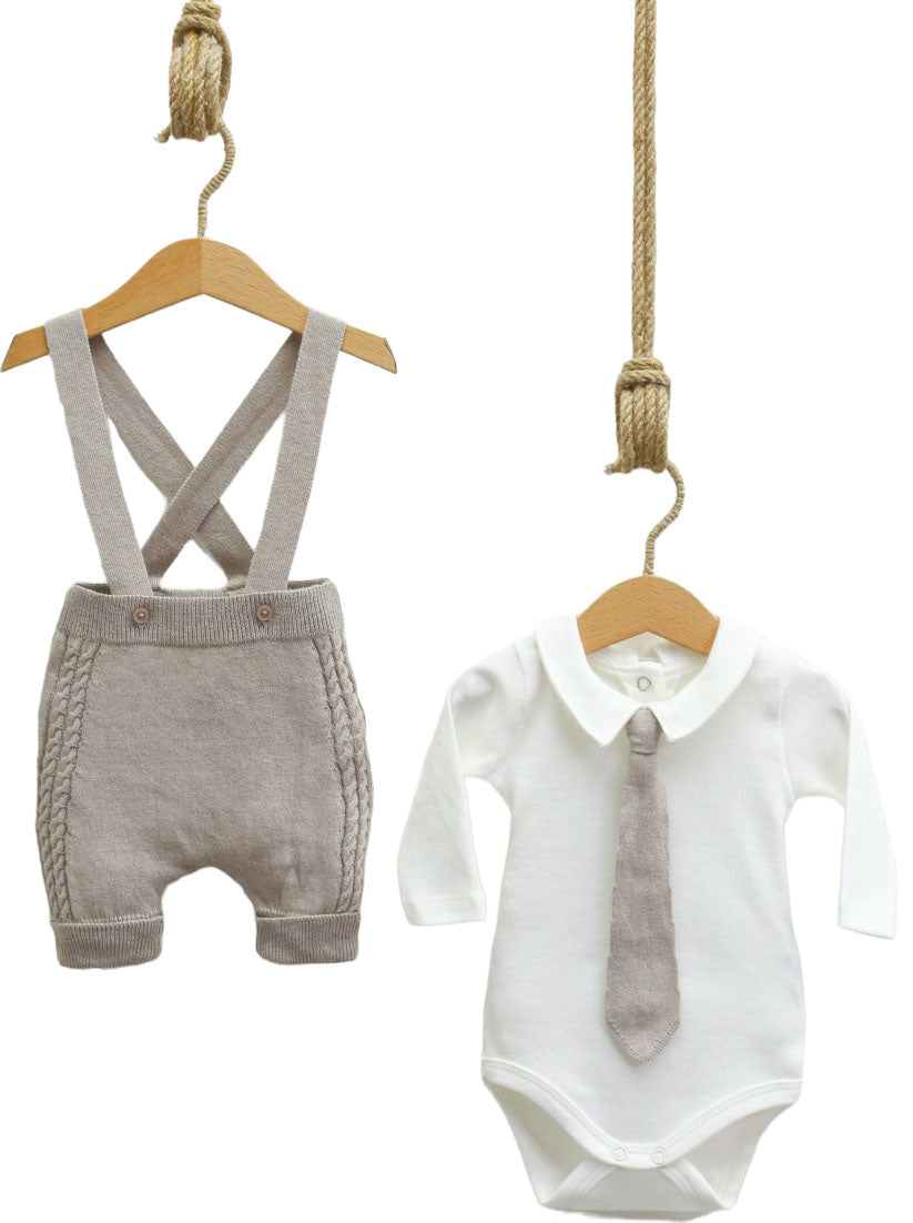 Knitted Baby Outfit (3 Piece Set)