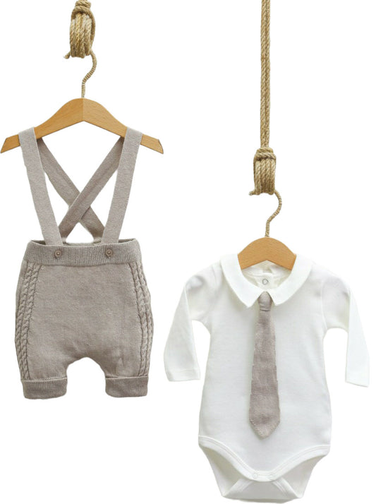 Knitted Baby Outfit (3 Piece Set)