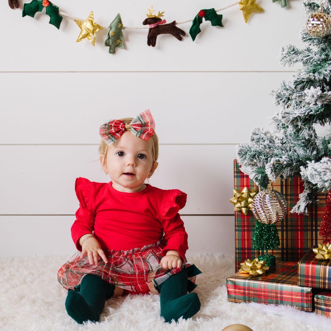 Christmas Plaid Tutu Bodysuit