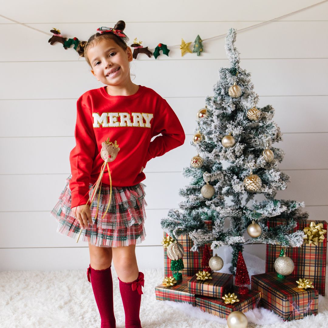 Christmas Plaid Tulle Headband