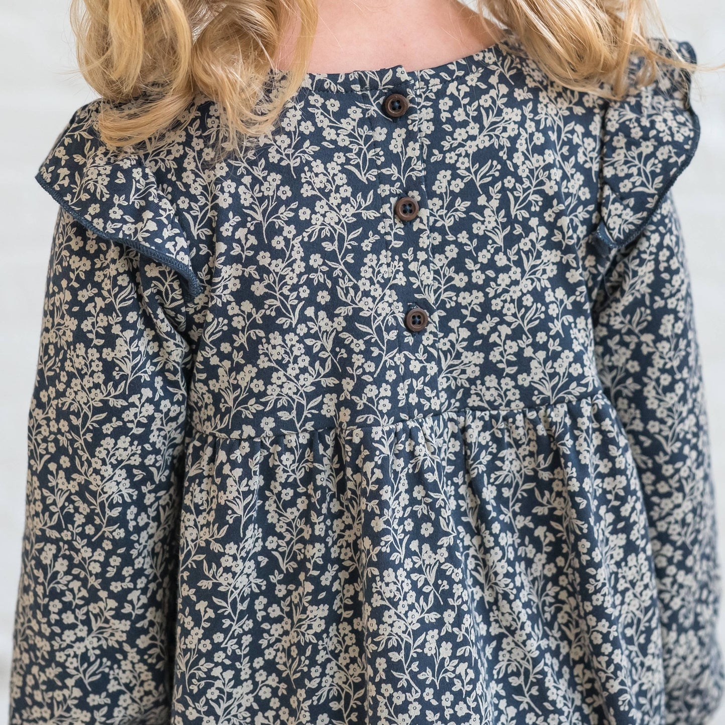 Mika Ruffle Dress- Organic Cotton